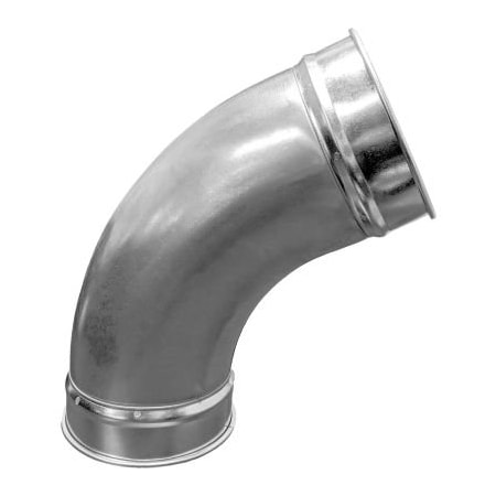 Us Duct US Duct Clamp Together 60 Degree Elbow 1.0 CLR, 3" Diameter, Galvanized, 22 Gauge RESD0360.G22